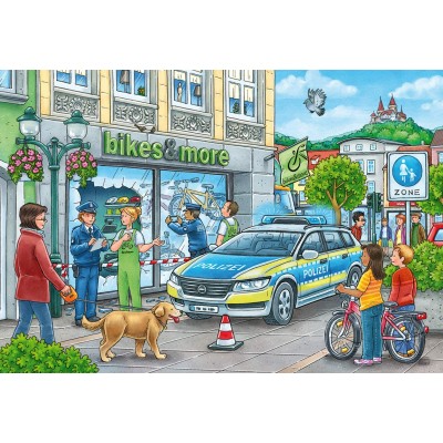 Ravensburger-05031 2 Puzzles - Police