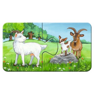 Ravensburger-05072 9 Puzzles - Les Animaux de la Ferme