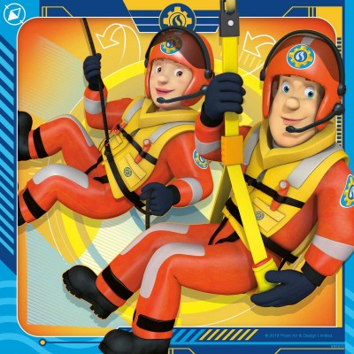 Ravensburger-05077 3 Puzzles - Sam le Pompier