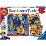  Ravensburger-05077 3 Puzzles - Sam le Pompier