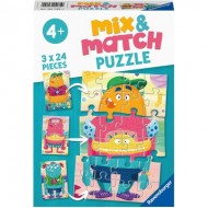  Ravensburger-05135 Mix and Match Puzzles - Monsters