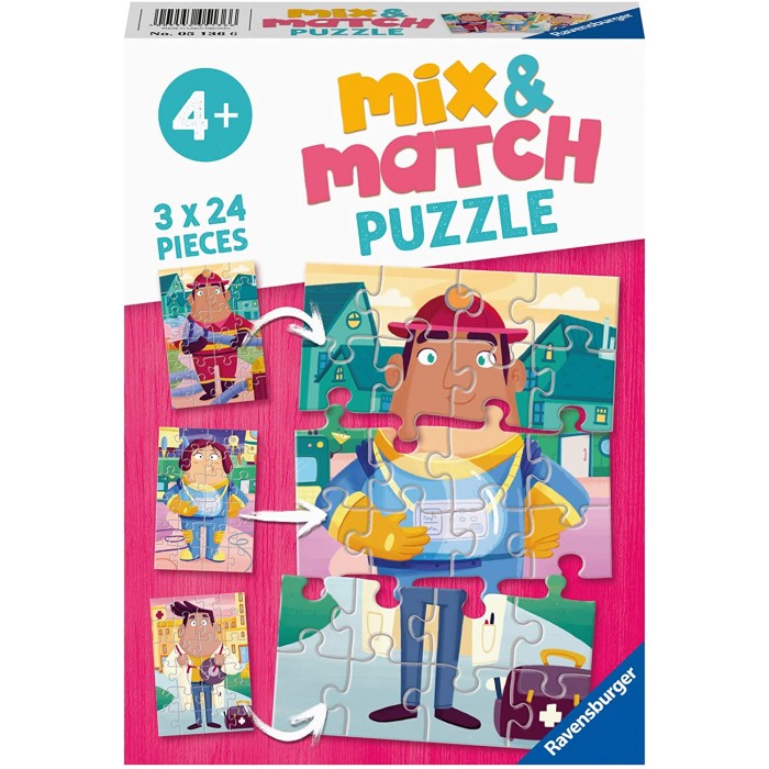  Ravensburger-05136 3 Puzzles - Métiers