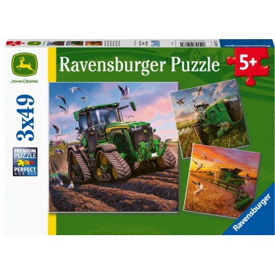 Ravensburger-05173 3 Puzzles - Seasons of John Deere