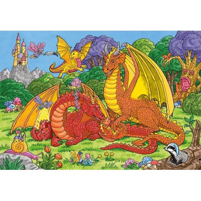 Ravensburger-05637 2 Puzzles - Magic Forest