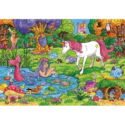Ravensburger-05637 2 Puzzles - Magic Forest
