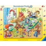 Puzzle  Ravensburger-05662 Au Jardin d'Enfants pour Animaux