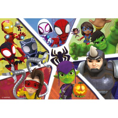 Ravensburger-05729 2 Puzzles - Spider-Man et à ses Amis