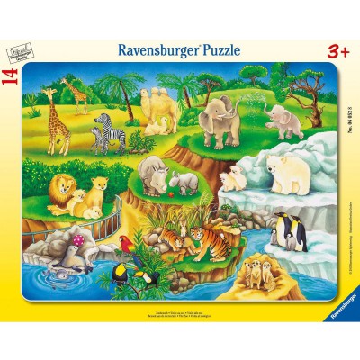 Ravensburger-06052 Puzzle cadre - Visite au zoo