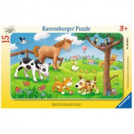  Ravensburger-06066 Puzzle Cadre - Affectueux Animaux