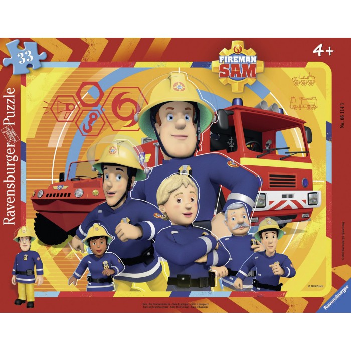 Ravensburger-06114 Puzzle Cadre - Fireman Sam
