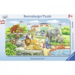  Ravensburger-06116 Puzzle Cadre - Voyage au Zoo