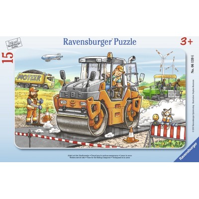 Ravensburger-06139 Puzzle Cadre - Travailler avec le Rouleau Compresseur