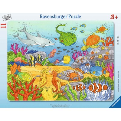 Ravensburger-06149 Puzzle Cadres - Joyeuses Créatures Marines