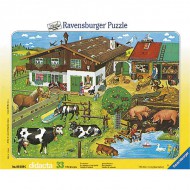 Puzzle  Ravensburger-06618 Les animaux et leurs familles