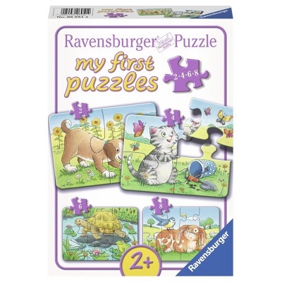 Ravensburger-06951 4 Puzzles - Animaux