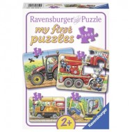  Ravensburger-06954 4 Puzzles - Au Travail