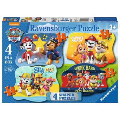 Ravensburger-06979 4 Puzzles - Pat Patrouille