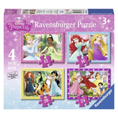 Ravensburger-07397 4 Puzzles - Disney Princess