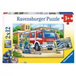 Puzzle  Ravensburger-07574 Pompiers et Policiers