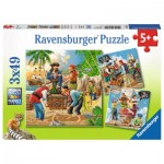  Ravensburger-08030 3 Puzzles - Pirates