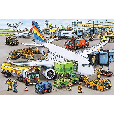 Puzzle Ravensburger-08603 Activités de l'aéroport
