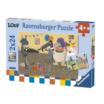 Ravensburger-09158 2 Puzzles - Loup