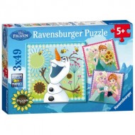  Ravensburger-09245 3 Puzzles - La Reine des Neiges