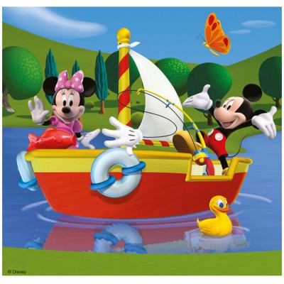 Ravensburger-09247 3 Puzzles - Tout le monde aime Mickey