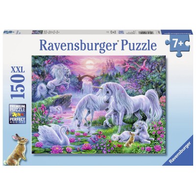 Puzzle Ravensburger-10021 Pièces XXL - Licornes au Coucher du Soleil