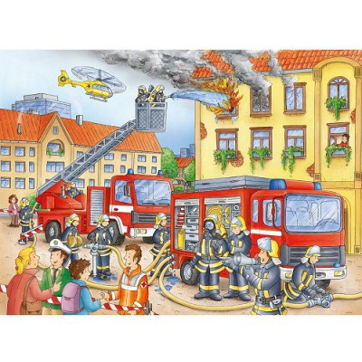 Puzzle Ravensburger-10822 Nos amis les pompiers