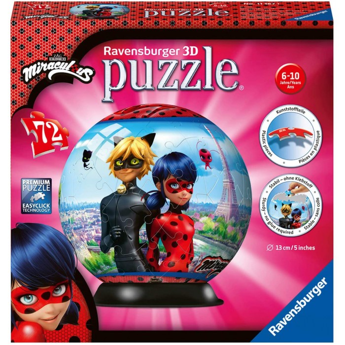 Ravensburger-11167 Puzzle 3D - Miraculous