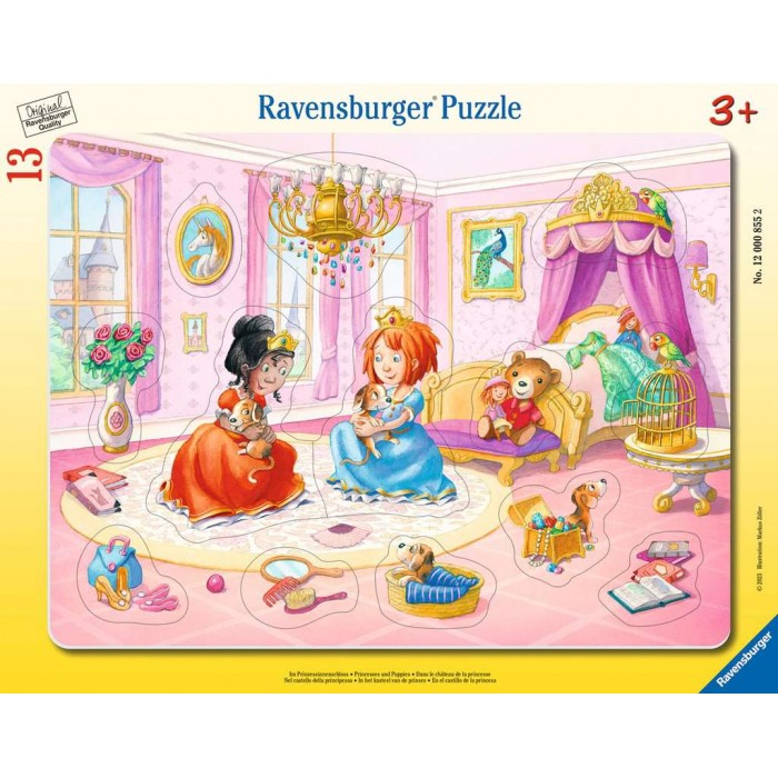  Ravensburger-12000855 Puzzle Cadre - Dans le Château de la Princesse