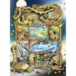 Puzzle  Ravensburger-12000866 Pièces XXL - Reptiles dans l'étagère