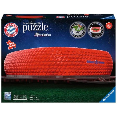 Ravensburger-12530 Puzzle 3D avec LED - Alliance Arena FC Bayern München