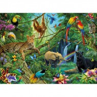 Puzzle  Ravensburger-12660 Animaux dans la jungle