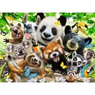 Puzzle  Ravensburger-12893 Pièces XXL - Le Selfie des Animaux Sauvages