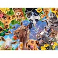 Puzzle  Ravensburger-12902 Pièces XXL - Funny Farm Animals