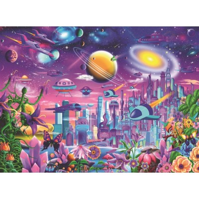 Puzzle Ravensburger-13291 Pièces XXL - Cosmic City