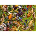 Puzzle  Ravensburger-13351 Pièces XXL - Jungle Colorée