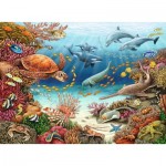 Puzzle  Ravensburger-13411 Pièces XXL - WWW - Animaux marins au récif corallien