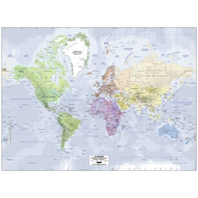 Puzzle Ravensburger-14760 Carte du Monde