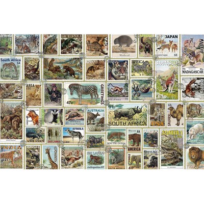 Puzzle Ravensburger-17079 Timbres Animaliers