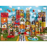 Puzzle  Ravensburger-17191 Eames House of Cards Fantasy