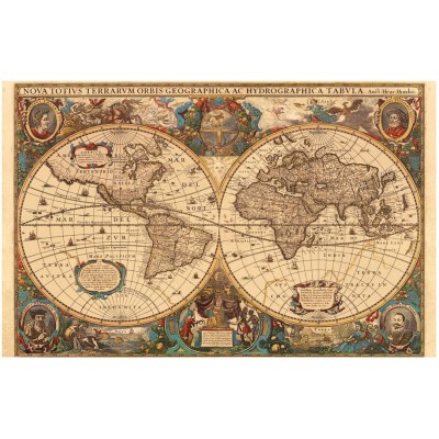 Puzzle Ravensburger-17411 Mappemonde antique
