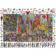 Puzzle  Ravensburger-19069 James Rizzi - Times Square : Tout le monde devrait y aller