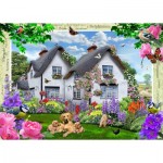 Puzzle  Ravensburger-19496 Delphinium Cottage