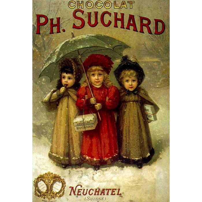 Puzzle  Dtoys-69610 Poster vintage - Chocolats Philippe Suchard