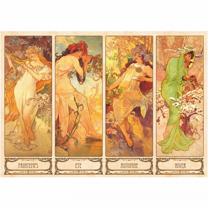 Puzzle Dtoys-70043 Mucha Alphonse - Les 4 Saisons