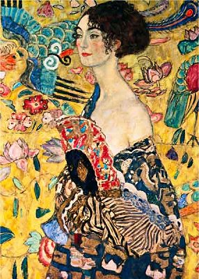 Puzzle Dtoys-70159 Klimt Gustav - Femme à l'éventail (détail)