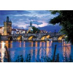 Puzzle  DToys-70500 Paysages nocturnes - République tchèque : Prague